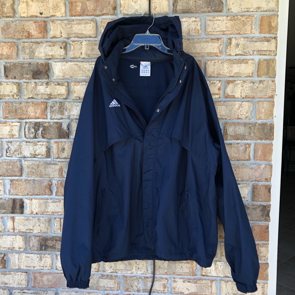 Adidas Clima Proof Polyester Men Lightweight Navy… - image 2